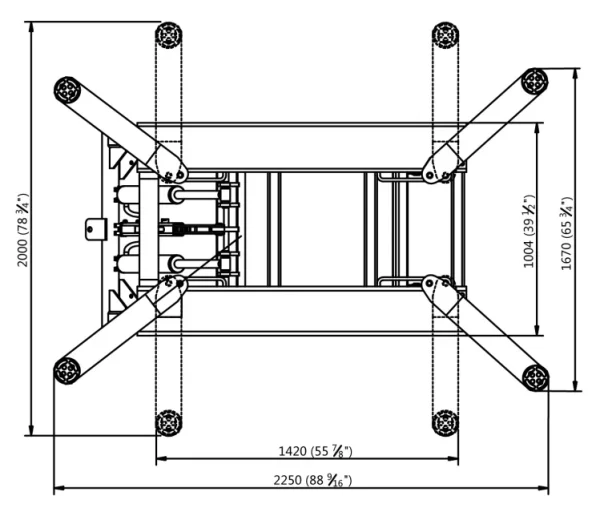 APlusLift 6,600LB Portable Mid-Rise Scissor Lift – HW-SL6600X - Image 7